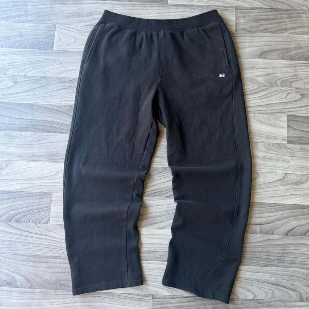 Vintage Layer 8 Black Sweatpants Mens Large Y2K Athletic Joggers